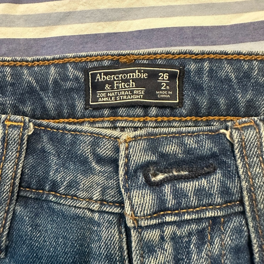 Abercrombie & Fitch Zoe Natural Rise Jeans - Blue - Picture 2 of 4